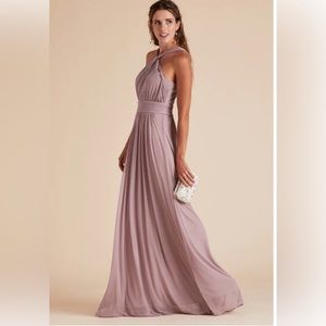 Birdy Grey Kiki Chiffon Bridesmaid Dress. Mauve Size Large NWOT!!